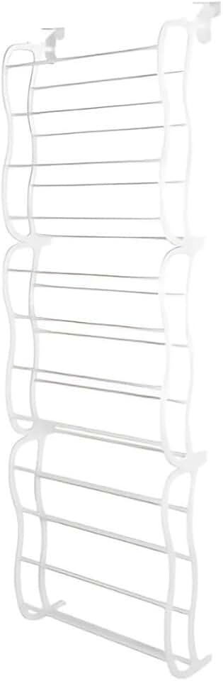 Sapateira Vertical de Porta ou Parede para até 36 Pares, Organizadora Compacta para Calçados, 183 cm(Branco)