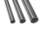 v2a rohr durchmesser X5CrNi18-10, schweißbar Edelstahlrohr V2A Edelstahl Geländer Rohr Gardinenstangen Rundrohr Ø 33,7 x 2,0 mm (1 Zoll) geschliffen Korn 240 bis 2m Länge wählbar BASIT®, Länge:33.7-1.0m