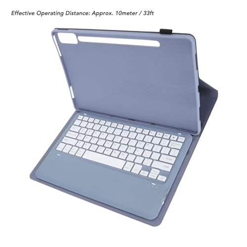 Etui na Tablet 12,7 Cala z klawiaturą, Bezprzewodowo Odłączana Pokrywa Klawiatury z Uchwytem na Ołówek, Magnetyczne Etui