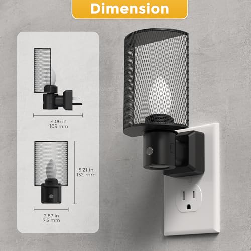 Image of L LOHAS LED Night Light, 2 Pack Night Lights Plug into Wall, 3000K Warm White, Farmhouse Plug in Light with Dusk to Dawn Sensor, for Bedroom, Bathroom, Kitchen, Hallway