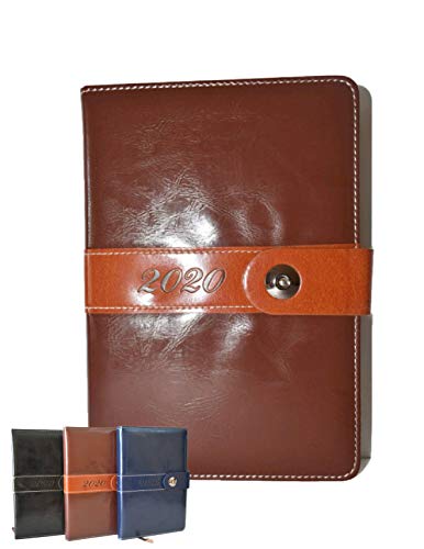 Agenda 2020 Dia Pagina Todo en Español, Mapa España, Fiestas Nacionales, ect. Muy Completa. Ideal para Hombre Moderno, Ocupado y Organizado (color) (MARRON)