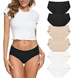 MATERIAL:95% Cotton,5% Spandex,High Quality Cotton Stretch Underwear. It keeps you feel soft and comfortable when you wearing all day and night. Low rise panty with comfort waist and crotch, which provide for a flawless look under clothes.Womens cott...