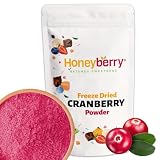 Poudre de Canneberge Lyophilisée 100g – Poudre de Fruits Lyophilisés – Poudre de Cranberry Lyophilisée pour Pâtisserie, Smoothies et Yaourts – Poudre de Fruits Naturelle et Sans Additifs