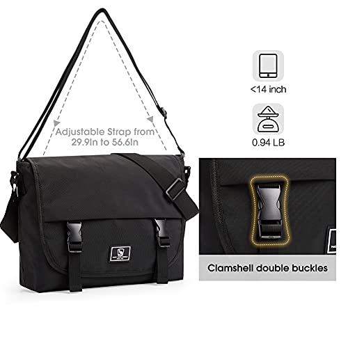 Oiwas Classic Messenger Bag For Men – 14 Inch Satchel Bags For Boys Laptop Shoulder Bag Leisure Crossbody Men Women Bookbag Office Briefcase #TOP1