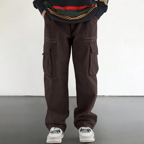 XYXIONGMAO Men's Multi Techwear Pocket Black Streetwear Sweatpants Cargo Pants Hip Hop Loose Baggy Casual Tactical Pants4
