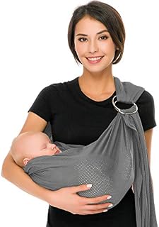 Cuby Breathable Baby Carrier Mesh Fabric, Ideal for Summers/Beachhe Adjustable Ring Sling Ba