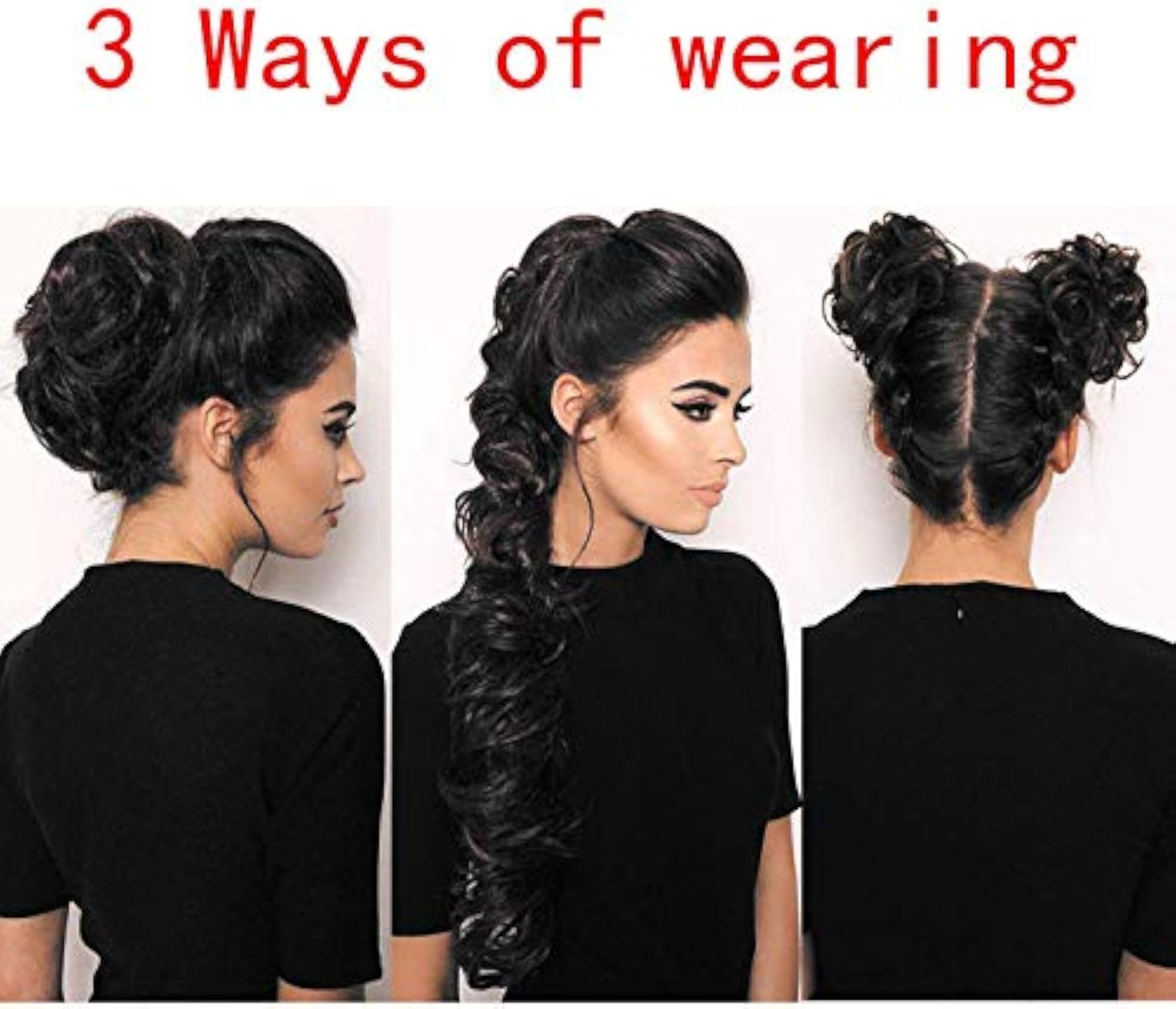 Elastic Frill Hair Extensions for Juda Bun & Ponytail