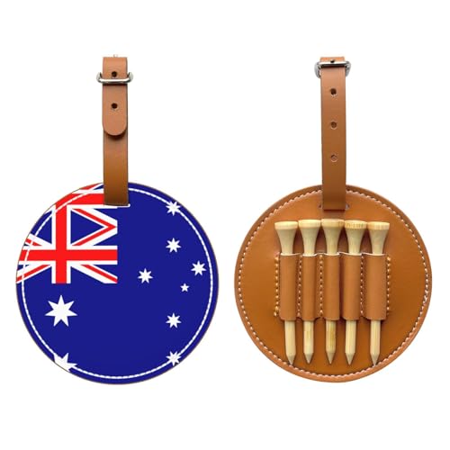 WXXWXD Australian flag Printed Golf Tee Storage Bag - Portable Storage, Easily Organize Tees