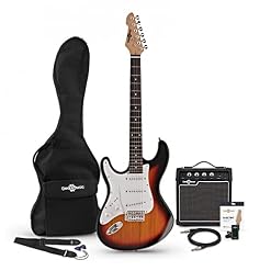 Guitare Électrique LA Gaucher + Pack Ampli Sunburst - Les Beatles, Paul McCartney, John Lennon, RIngo Starr, George Harrison