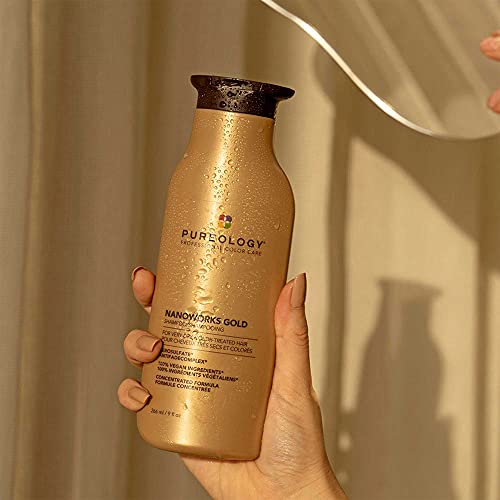 Pureology Nanoworks Gold Shampoo | For Very Dry, Color-Treated Hair | Renews Softness & Shine | Sulfate-Free | Vegan- 9 Fl Oz #TOP6