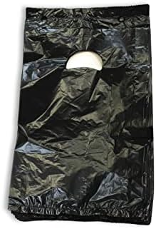Dog Poo Bags Hundekotbeutel - geblockt mit Griffloch - SCHWARZ - 20 + 3 x 30 + 3 cm (300 Stück)