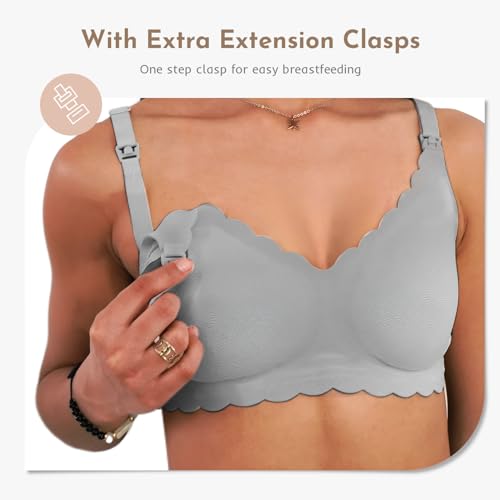 Image of Nursing Bras for Breastfeeding, Seamless Ultra Comfort Maternity Bra, Natural Shape Pregnancy Bras for Women