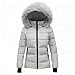 Girls Puffer Jacket with Faux Fur Hood Warm Winter Coats for Kids Boys Teen Girl Zip Up Hooded Down Jackets Fashion Big Children School Outdoor Puffy Coat Pockets Zipper Quilted Padded Outerwear