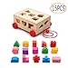 OMZGXGOD Cubo para clasificar Formas, Juego de Cubo de Madera con Formas para Bebés Niños Juguete Educativo, con 15 Formas de Juguete Educativo para Niños