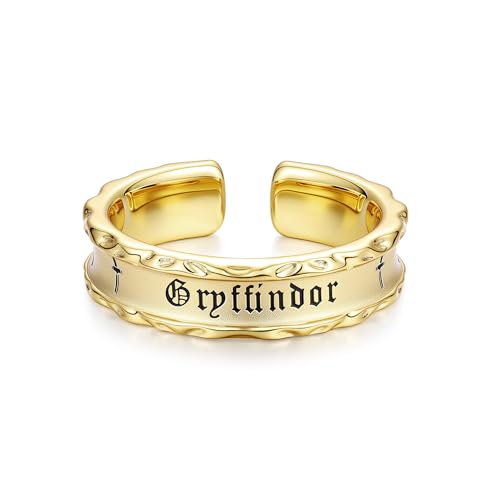 FANCIME x Harry Potter Kollaboration - Gryffindor House Ring - Gelb Schmuckgeschenke für Damen Mädchen Herren