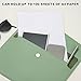 PATIKIL PU Leather A4 File Folder, Document Holder Filing Organizer Portfolio Envelope Folder Case with Snap Closure for Letter Receipt Style 2, Green
