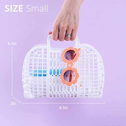 BABANA Jelly Bags - (Set) Small and Large Mother Daughter Jelly Totes | Reusable Gift Basket, Beach Bags - (Small, Large) - White by BABANA - Image 2