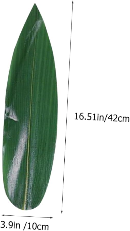 Japanese Decorative Bamboo Leaves Platter for Sashimi and Sushi 50-Piece Set Fresh Green Leaves for Restaurant Presentation and Food Styling