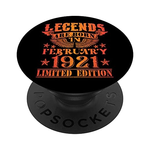Cumpleaños Febrero 1921 Edición Limitada Regalo February PopSockets PopGrip Intercambiable