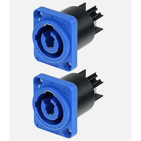 NEUTRIK NAC3MPA-1 PowerCON Blue Panel Mount by LASE Cover