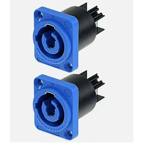 NEUTRIK NAC3MPA-1 PowerCON Blue Panel Mount by LASE Cover