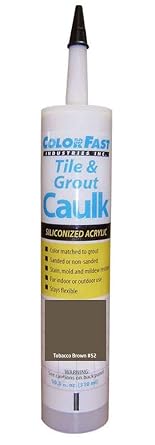 Color Fast Caulk Matched to Custom Building Products Tobacco Brown Unsanded