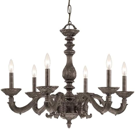 Crystorama Paris Market 6 Light Venetian Bronze Chandelier
