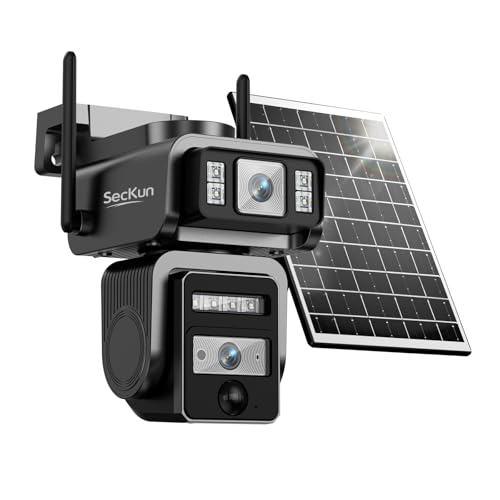 SecKun Dual Lens Solar Security Camera