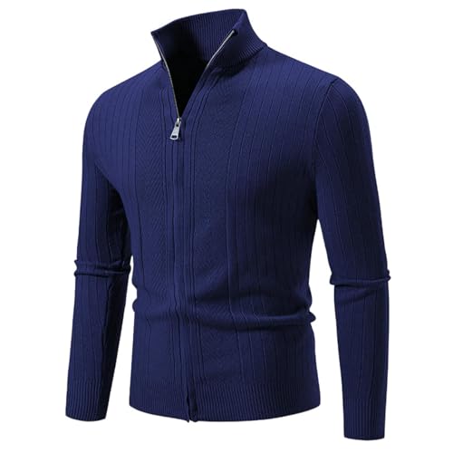 Cardigan en tricot pour le bureau veste col montant homme moderne
