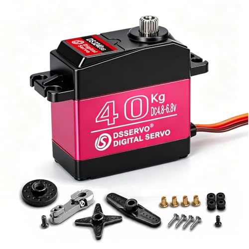 ANNIMOS RC Servo Motor, 40kg High Torque Waterproof Digital Servo, Stainless Steel Gear for 1/8 1/10