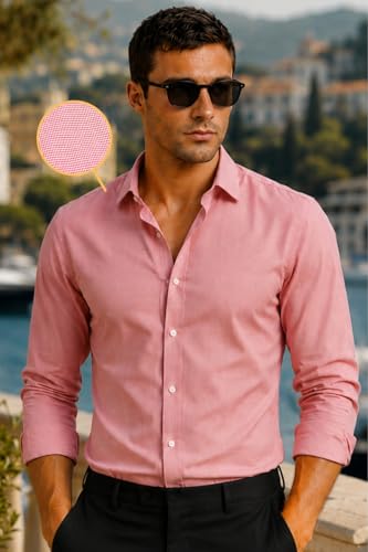 Image of Louis Philippe Men's Slim Fit Easy to Iron Everyday wear Premium Cotton Full Sleeve Checks Formal Shirt