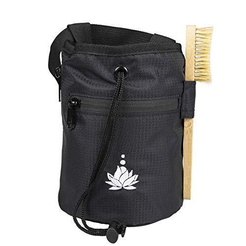Chalkra Chalk Bag With Carabiner Clip, Belt, Brush Loops And Zip-Up Pockets For Sport Climbing, Bouldering, Gymnastics, Cross Fit And Weightlifting #TOP2