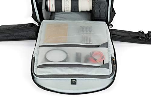 Lowepro ProTactic 450 AW II Black Pro Modular Backpack with All Weather Cover for Laptop Up to 15 Inch, Tablet, Canon/Sony Alpha/Nikon DSLR, Mirrorless CSC and DJI Mavic Drones LP37177-PWW, Black