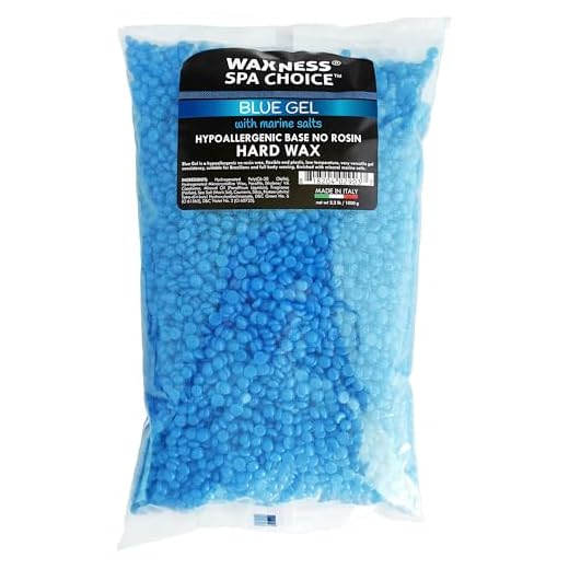 Waxness Spa Choice No Rosin Blue Gel Hartwachsperlen mit Marine Salze 1 kg/Hard Wax Beads with Marine Salts 2.2 lb
