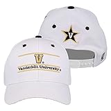 The Game Unisex Adult Vanderbilt University NCAA Bar Design Adjustable Hat, White