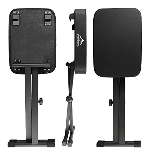 Eastrock Piano Bench,Adjustable Piano Keyboard Bench, X-Style Stool Chair Seat For Electronic Keyboards & Digital Pianos,3 Inch Thick Padded Portable Foldable Stool(Additional Version) #TOP6