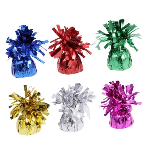LABRIMP 6 Pezzi Pesetti per Palloncini Colorati Peso per Feste Compleanno e Decorazioni con Speciali