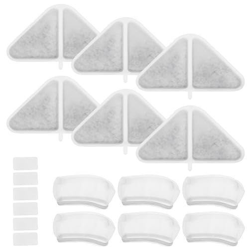 The Lord of the Tools 18 filtri di ricambio per fontane d'acqua per gatti per animali domestici, filtri a carbone attivo compatibili con fontane Sibay da 5,8 litri per cani e gatti