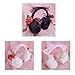 Vdaxvme Earmuffs Lace Princess Girls Winter Fashion Faux Ear WarmersStrawberry Black Earmuffs For Kids Princess