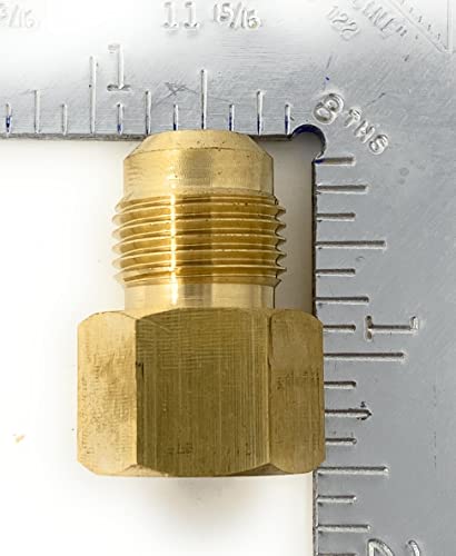 Brass Tube Fitting, Coupling, 1/2" Male Flare x 1/2" Female NPT Pipe Adapter [46F0808]4