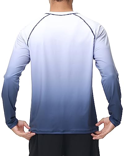 Image of Satankud Men's Swim Shirts Rashguard Sun Shirt UPF 50+ UV Sun Protection Outdoor Long Sleeve T-Shirt Swimwear