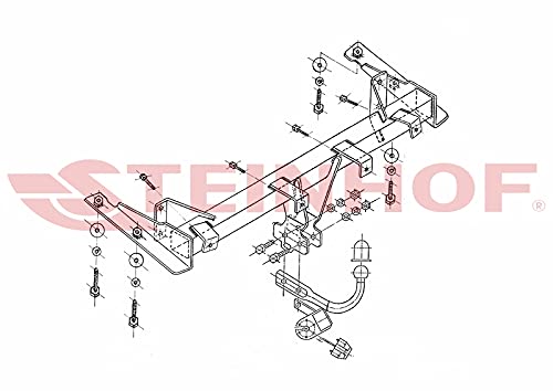 STEINHOF Gancio Traino Fisso Per VW Caddy IV (07.2015+) Con Kit Elettrico 13 Poli Dedicato