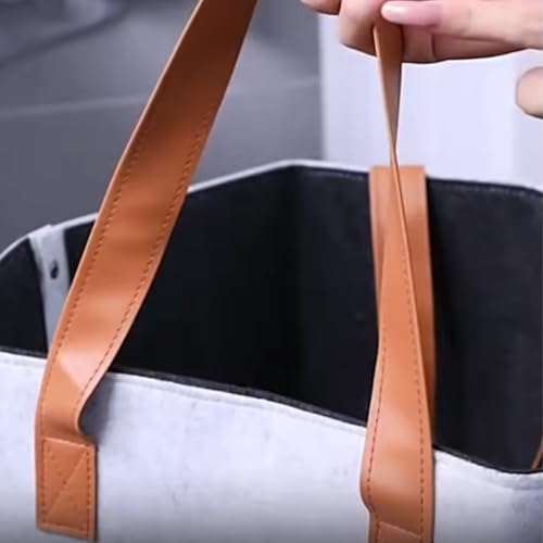 Panier à linge carré en feutre de rangement vêtements pliable