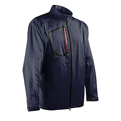 Sun Mountain Elite Rain Jacket - Navy/Red (Large)