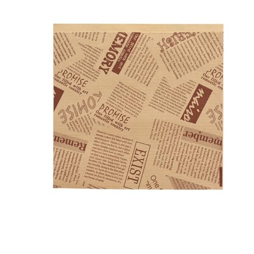 Dilireba 200 Pieces Snack Bags, Sandwich Packaging, Fried Paper, Burger Paper, Food Newsprinkler, Hotdog Paper, Food Packaging Paper