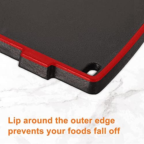 Denmay 6558 32 x 21.8cm Cast Iron Cooking Griddle Plate Plancha for Weber Q100, Q1000, Q120, Q1200 Gas Grills