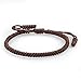 COLORFUL BLING Handmade Tibetan String Bracelet Adjustable Woven Rope Knot Buddhist Kabbalah Protection Lucky Friendship Bracelets for Mens Womens Amulet Gifts-brown