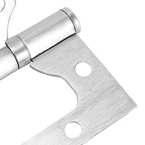 Sinjeun 18 Pcs 4 X 3 Inch Non-Mortise Door Hinges, Stainless Steel Flush Heavy Duty Door Hinges With 144 Mounting Screws For Motorhome, Trailer, Camper, Brushed Surface, Silver #TOP2