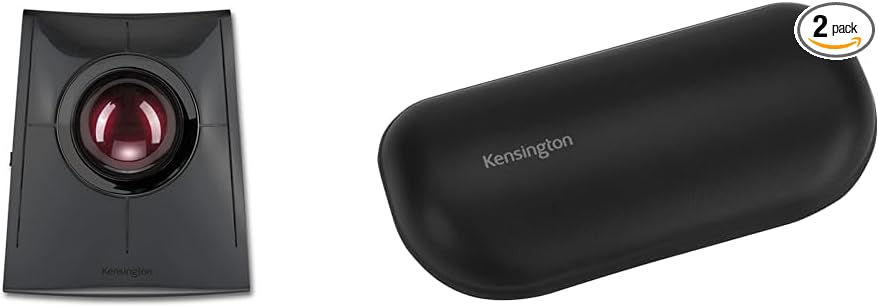 Kensington SlimBlade Pro Wireless Trackball & ErgoSoft Mouse Wrist Rest Bundle K72080WW, K52802WW