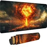 Vulcano Tappetino Mouse XXL Gaming 800 x 400 mm 2025 Nuovo Paesaggio Tappetino Scrivania Impermeabile,Mousepad con Base in Gomma Antiscivolo,Migliora Precisione e Velocità per Gaming,Ufficio,-dd1741